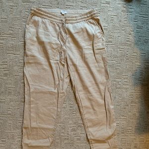 Comfy Beige Loft Pants Ankle Cropped